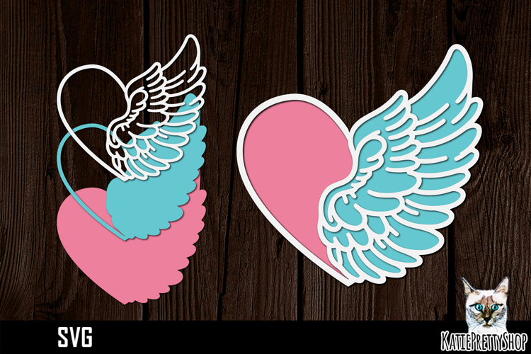 Angel Wings With Heart Svg Image 14