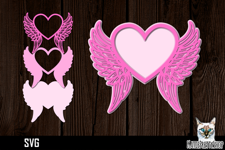 Angel Wings With Heart Svg Image 11