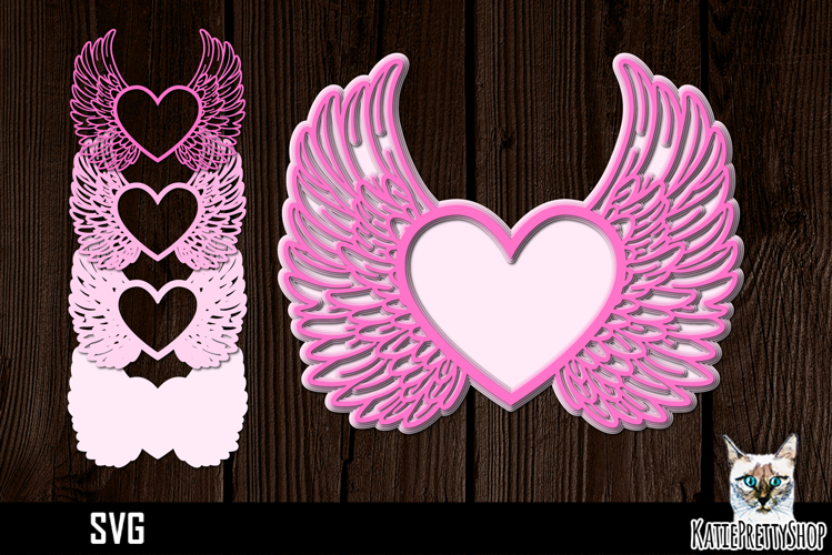 Angel Wings With Heart Svg Image 10