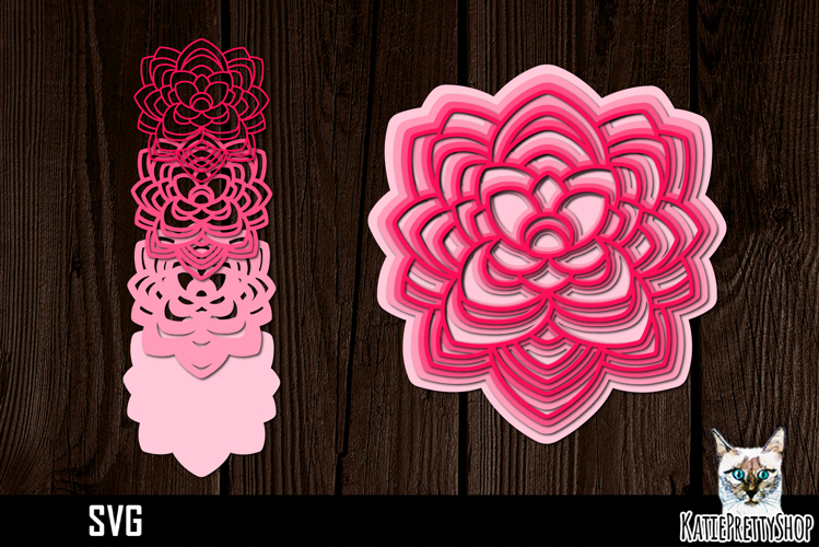Layered Flower Svg Image 5