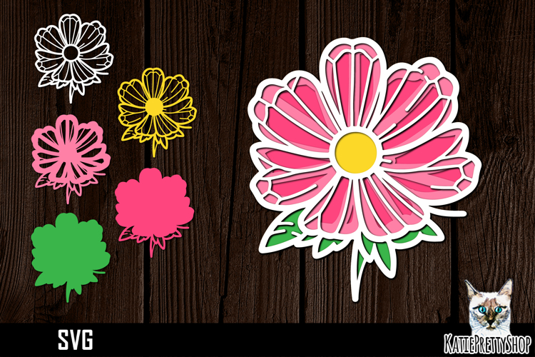 Layered Flower Svg