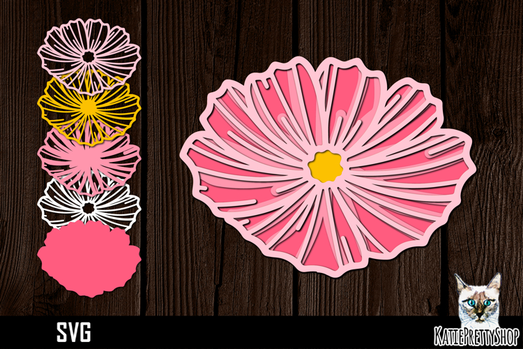 Layered Flower Svg Image 24