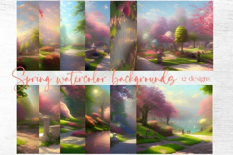 Spring Watercolor Backgrounds