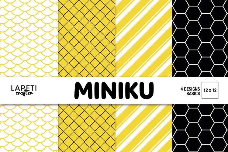 Honeycomb Yellow Black Geometric Patterns