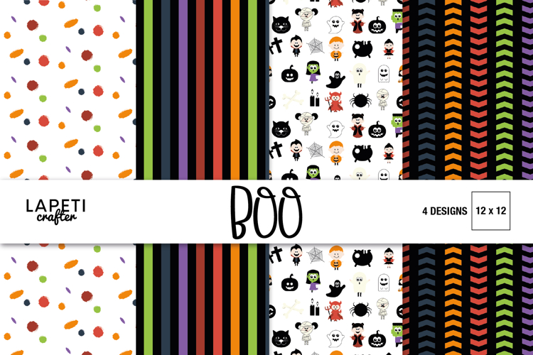 Halloween Digital Paper for Scrapbook Memory Albums