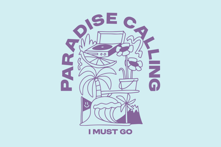 Paradise Calling Summer Paradise Beach T shirt Design