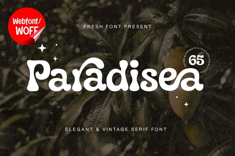 Paradisea Webfont Elegant Vintage Serif Font | Stylish Web example image 1