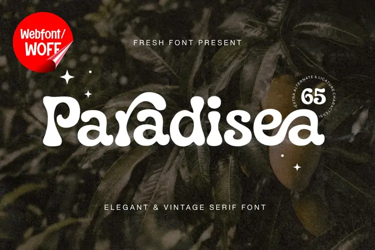 Paradisea Webfont Elegant Vintage Serif Font | Stylish Web