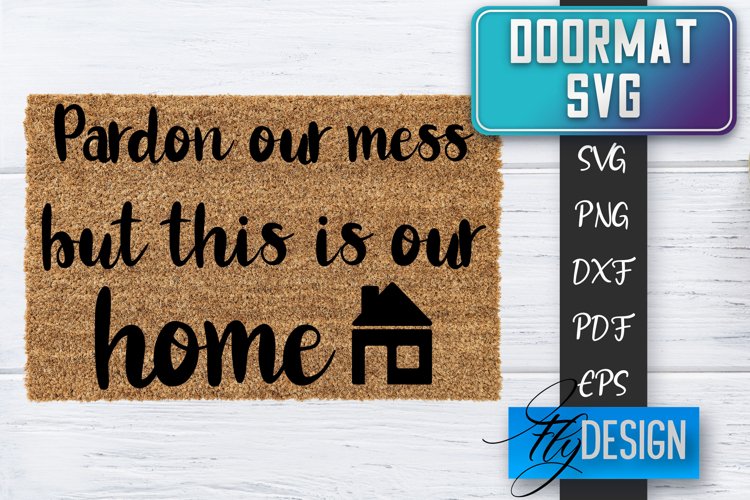 Doormat SVG Design | Welcom Home SVG | Home Decor SVG v.4 example image 1