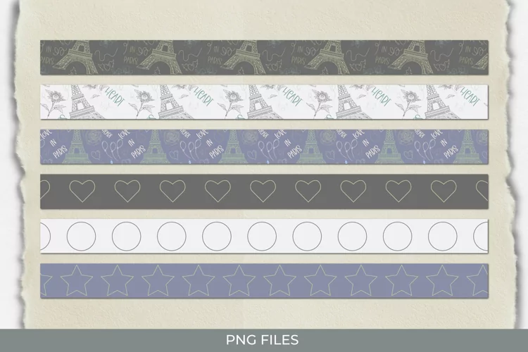 Paris with Vintage Color Seamless Pattern Stripe