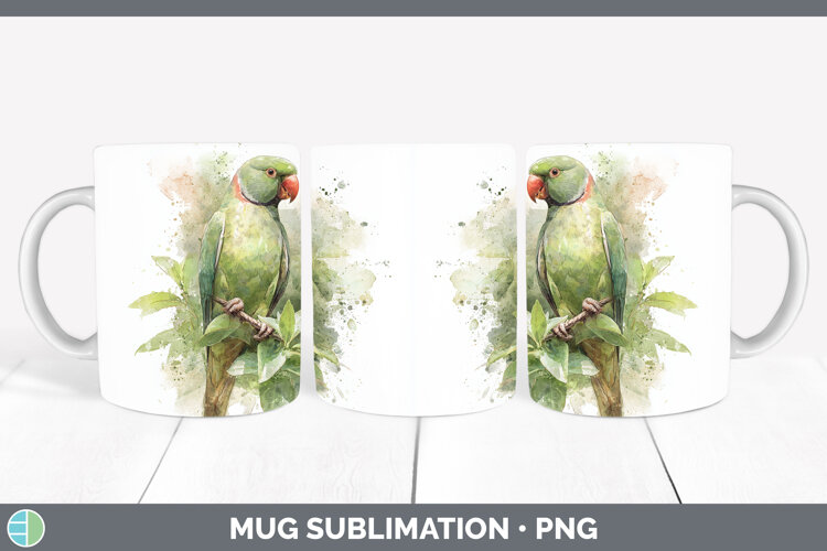 GorgeousParrot Botanicals Mug Wrap design.