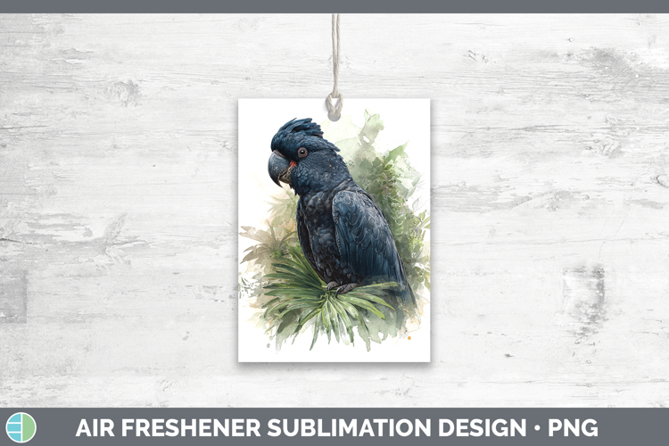 Black Palm Cockatoo Parrot Botanicals Air Freshener Sublimat