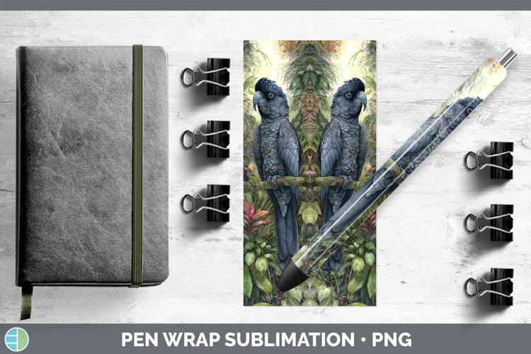 GorgeousParrot Botanicals Pen Wrap design.
