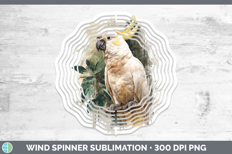 GorgeousParrot Botanicals Wind Spinner design.