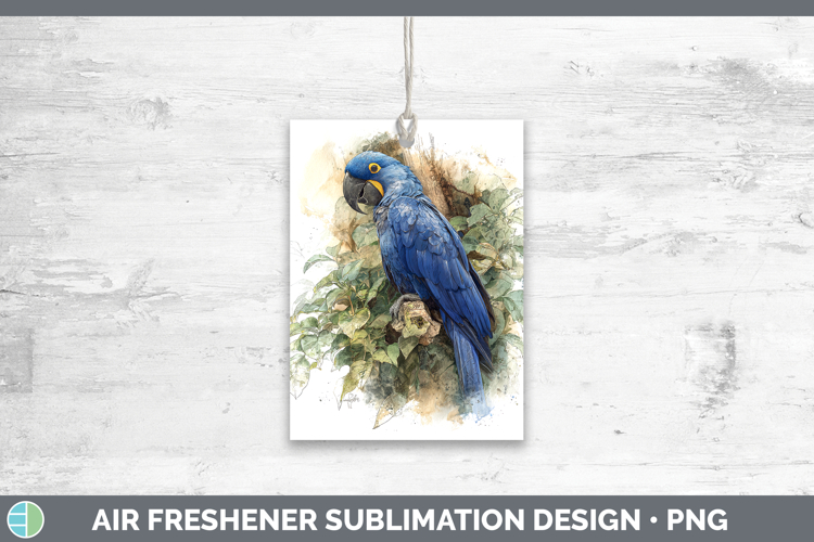 Hyacinth Macaw Parrot Botanicals Air Freshener Sublimation D