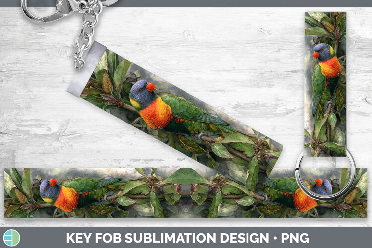 GorgeousParrot Botanicals Key Fob design.