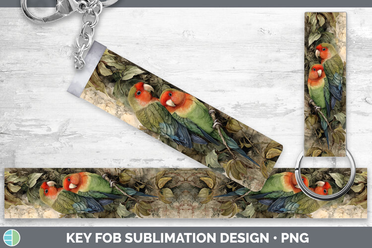 GorgeousParrot Botanicals Key Fob design.