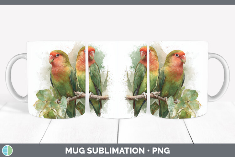 GorgeousParrot Botanicals Mug Wrap design.