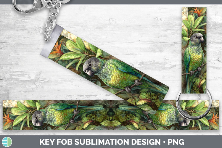 GorgeousParrot Botanicals Key Fob design.