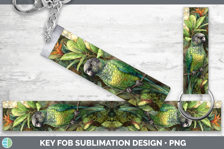 Meyers Parrot Parrot Botanicals Key Fob Sublimation Design
