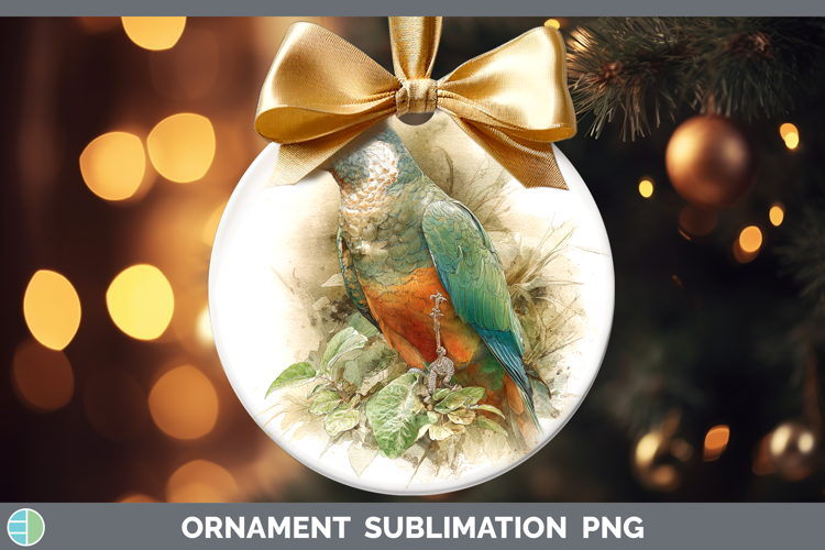 Meyers Parrot Parrot Botanicals Ornament Sublimation Design