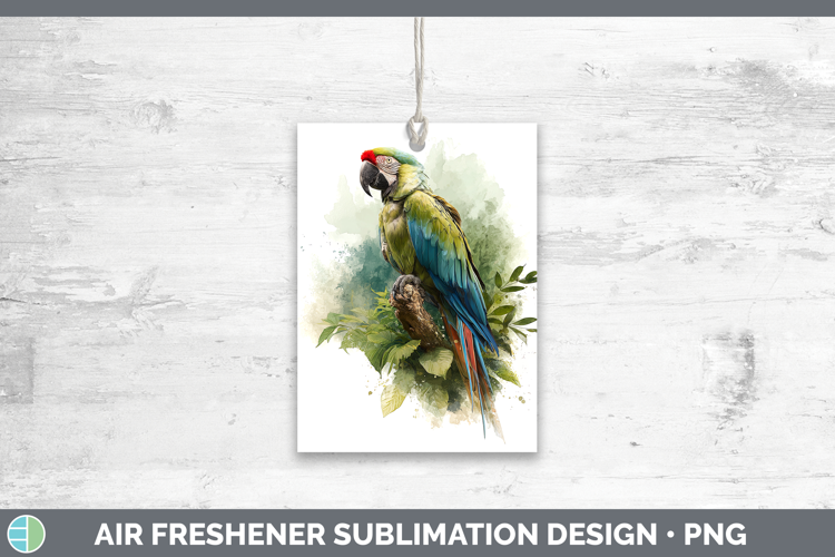 Military Macaw Parrot Botanicals Air Freshener Sublimation D