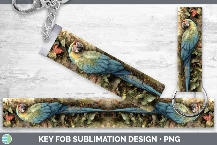 GorgeousParrot Botanicals Key Fob design.