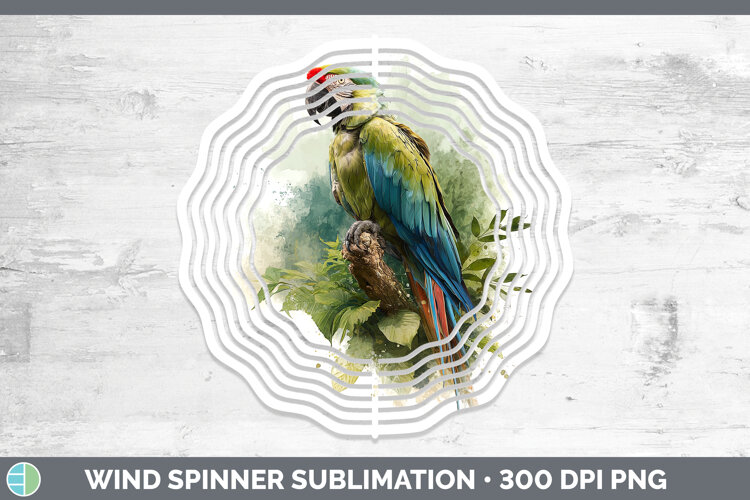 GorgeousParrot Botanicals Wind Spinner design.