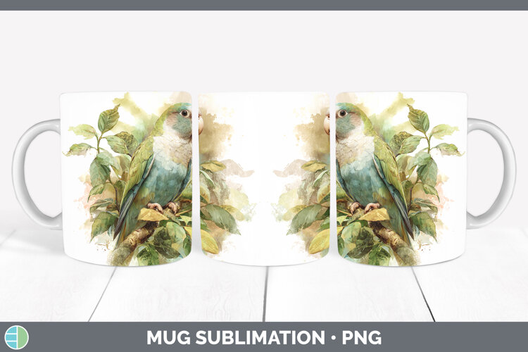 GorgeousParrot Botanicals Mug Wrap design.