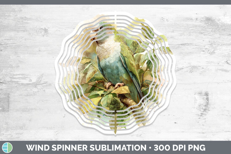 GorgeousParrot Botanicals Wind Spinner design.