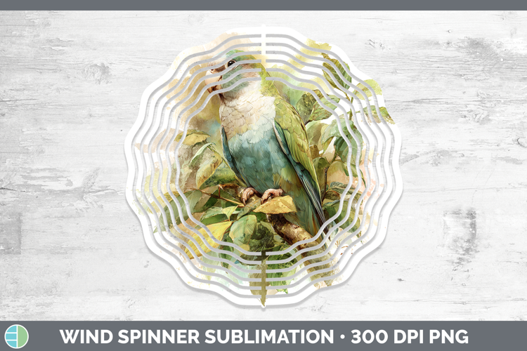 Quaker Parrots Parrot Botanicals Wind Spinner Sublimation De