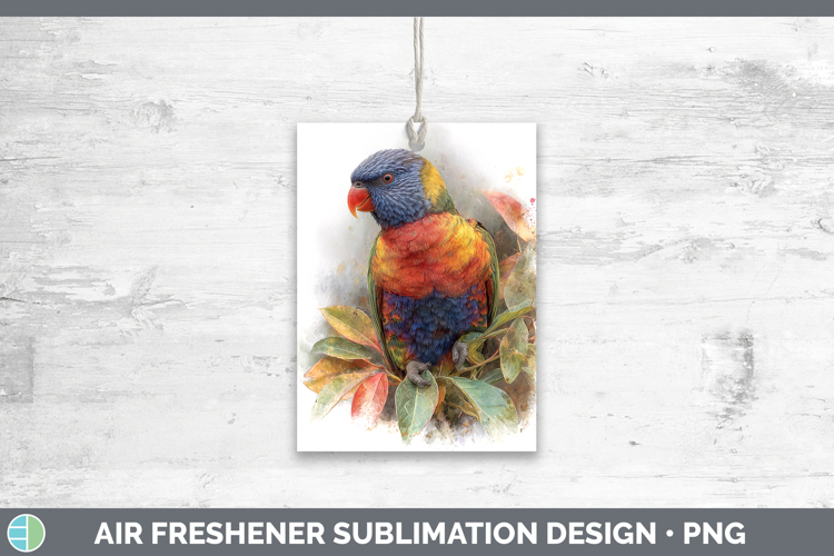 Rainbow Lorikeet Parrot Botanicals Air Freshener Sublimation