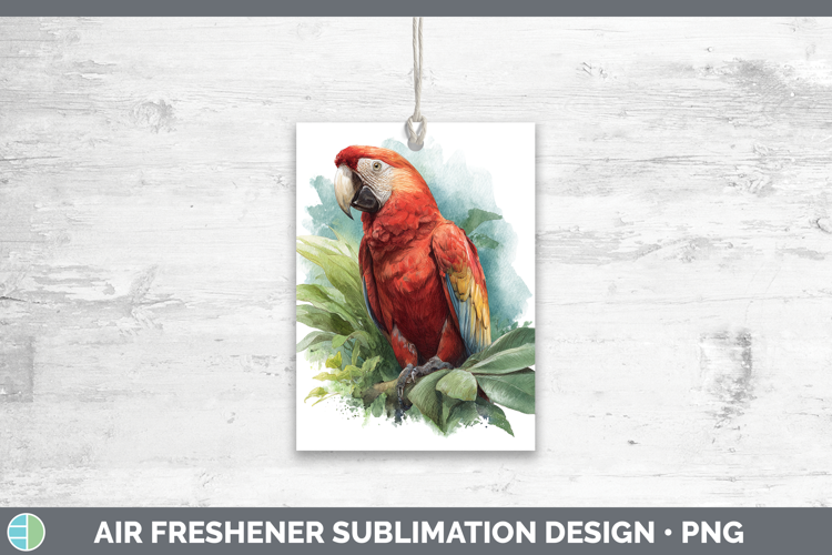 Scarlet Macaw Parrot Botanicals Air Freshener Sublimation De