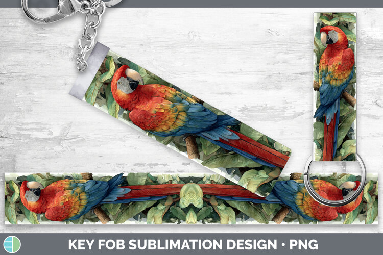 GorgeousParrot Botanicals Key Fob design.