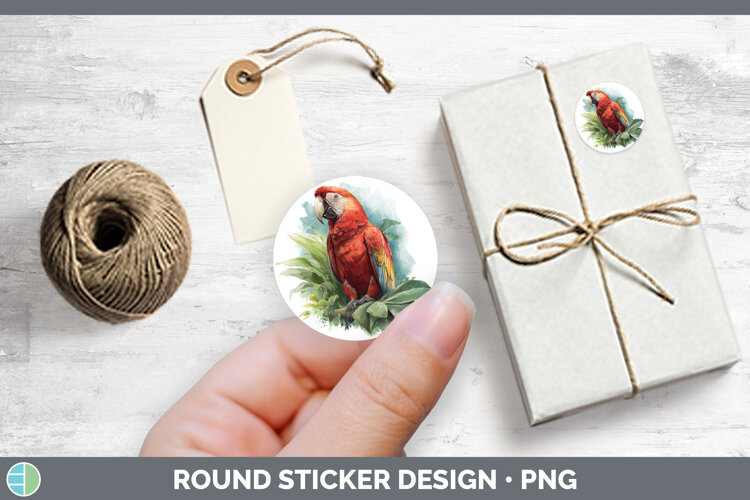 GorgeousParrot Botanicals Stickers design.