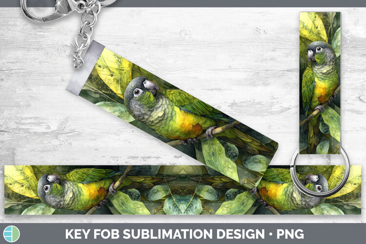 GorgeousParrot Botanicals Key Fob design.