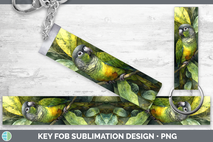 Senegal Parrot Parrot Botanicals Key Fob Sublimation Design