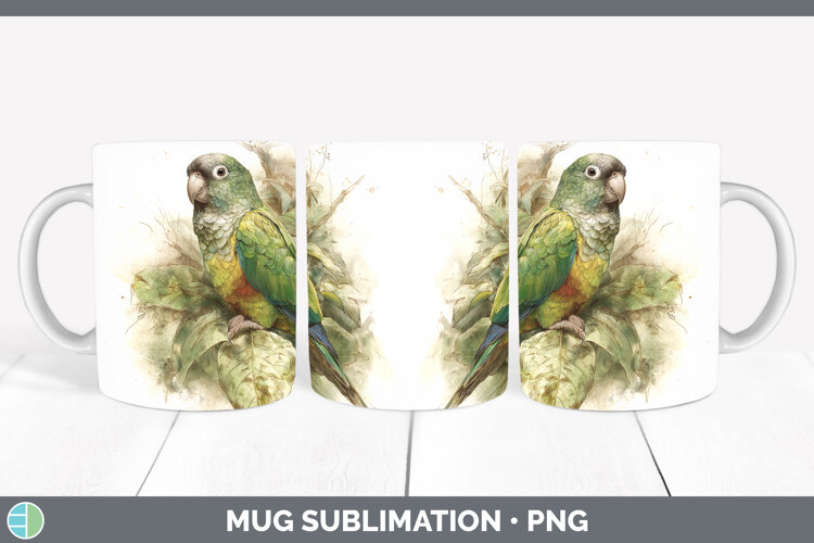 GorgeousParrot Botanicals Mug Wrap design.