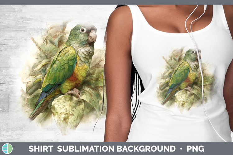 Senegal Parrot Parrot Botanicals Shirt Sublimation Design