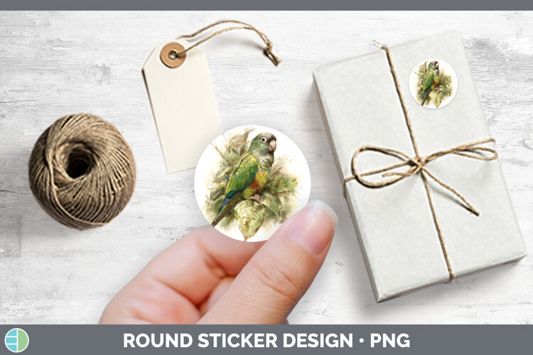 GorgeousParrot Botanicals Stickers design.