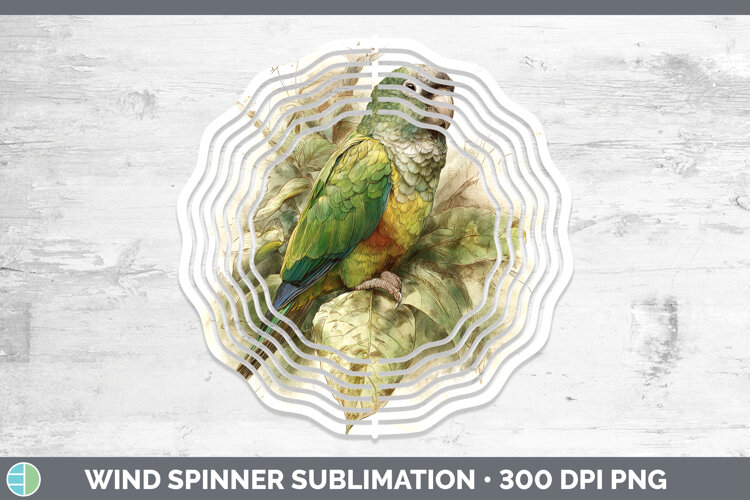 GorgeousParrot Botanicals Wind Spinner design.