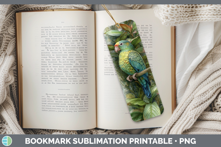 Seychelles Parrot Parrot Botanicals Bookmark Sublimation Des