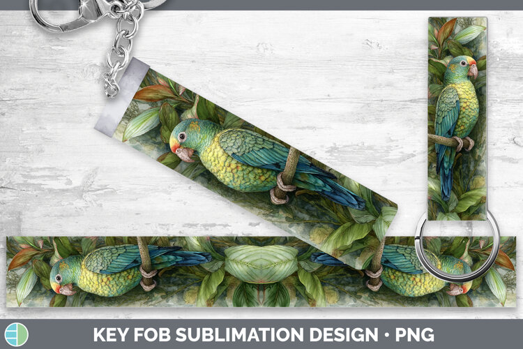 GorgeousParrot Botanicals Key Fob design.