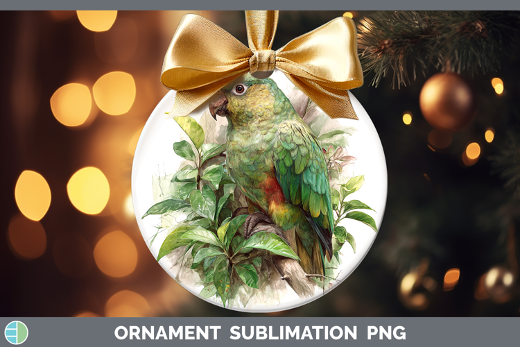 Seychelles Parrot Parrot Botanicals Ornament Sublimation Des