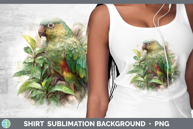 Seychelles Parrot Parrot Botanicals Shirt Sublimation Design