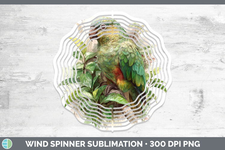 GorgeousParrot Botanicals Wind Spinner design.