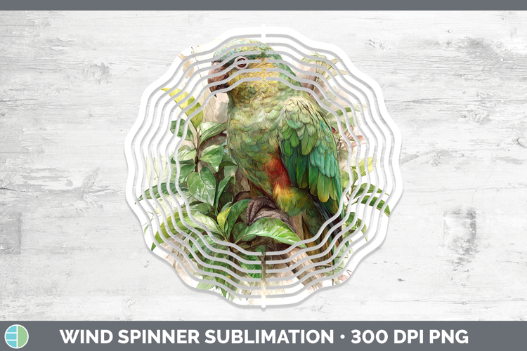 Seychelles Parrot Parrot Botanicals Wind Spinner Sublimation