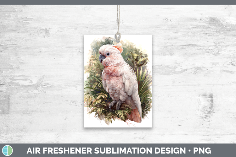 Umbrella Cockatoo Parrot Botanicals Air Freshener Sublimatio
