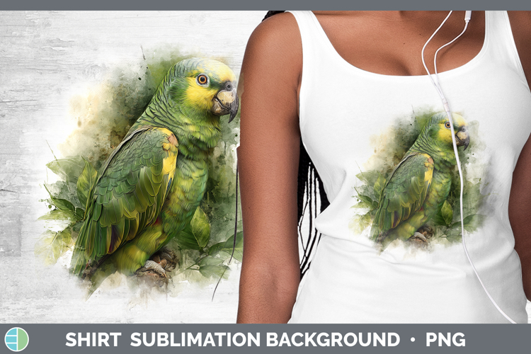 Yellow-Naped Amazon Parrot Parrot Botanicals Shirt Sublimati