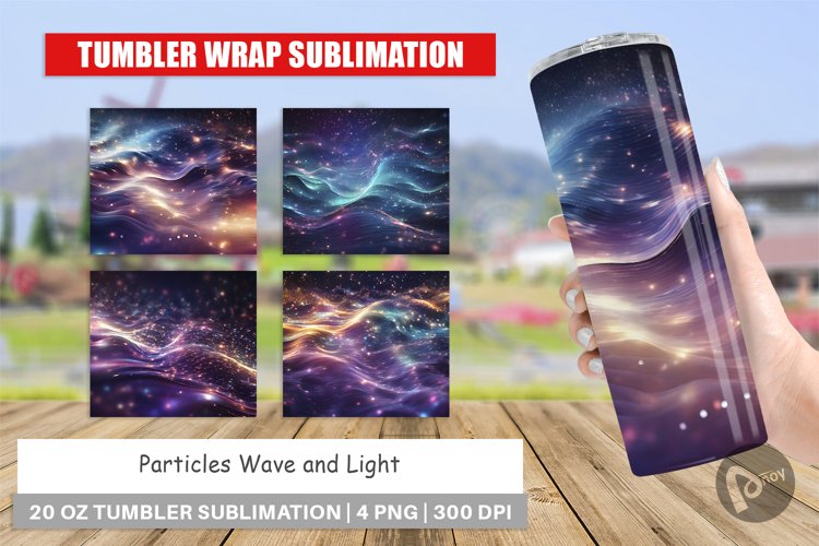 Tumbler Sublimation Wrap Particles Light